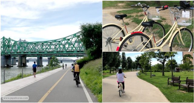 ปั่นจักรยานในโซล ริมแม่น้ำฮันกัง