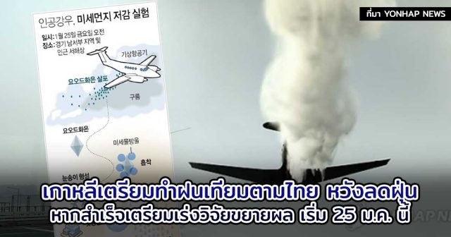 korea-artificial-rain-protect-fine-dust เกาหลี ฝุ่นเหลือง ฝนเทียม