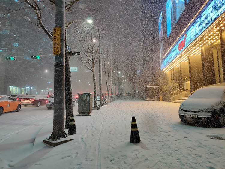 หิมะตกหนัก ในเกาหลี